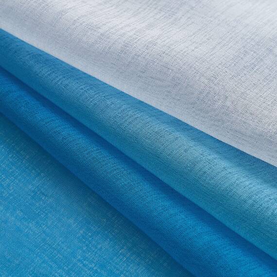 MIULEE 2er Set Voile Vorhang Zweifarbiger Vorhang mit Ösen Transparente Gardine Ösenschal Fensterschal Lichtdurchlässig für Schlafzimmer, 140x225cm, Dunkelblau