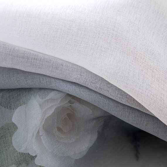 MIULEE 2er Set Voile Vorhang Zweifarbiger Vorhang mit Ösen Transparente Gardine Ösenschal Fensterschal Lichtdurchlässig für Schlafzimmer, 140x260cm, Grau