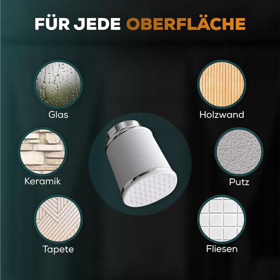 MEISENBERG Gardinenstange zum Klemmen 87-120cm, Grau, Ø 32 mm, Duschstange ohne Bohren - Klemmstange für Fenster, Dusche, Terrasse und Trennwand