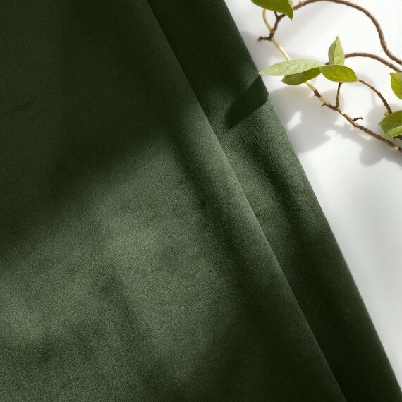 MIULEE Grün Samtvorhang mit Ösen, Wunderschön Weich Vorhänge Samt für Deko Schlafzimmer Wohnzimmer, 2 Stück Samt Gardinen Blickdicht Jedes 185 cm Hoch, Dicker Velvet Thermovorhang Winter