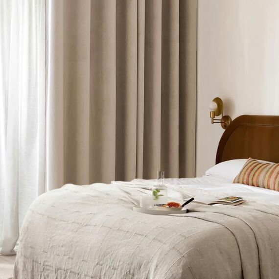 MIULEE Beige Samtvorhang Ösen 2er Set 140X245, Blickdichte Vorhänge Samt für Deko Schlafzimmer Wohnzimmer, Wunderschön Weich Vorhang Verdunkelung Velvet Curtains, Verdunkelnd Samt Gardinen Blickdicht