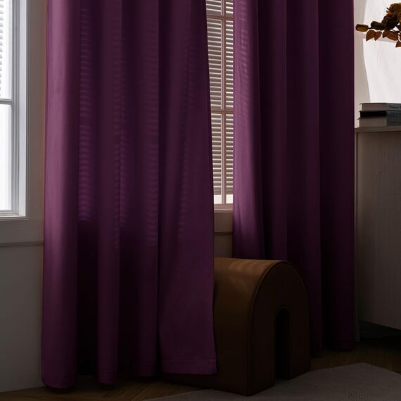 MIULEE Dunkellila Samtvorhang Ösen 2er Set 140X260, Blickdichte Vorhänge Samt für Deko Schlafzimmer Wohnzimmer, Sehr Weicher Vorhang Verdunkelung Velvet Curtains, Verdunkelnd Samt Gardinen Blickdicht