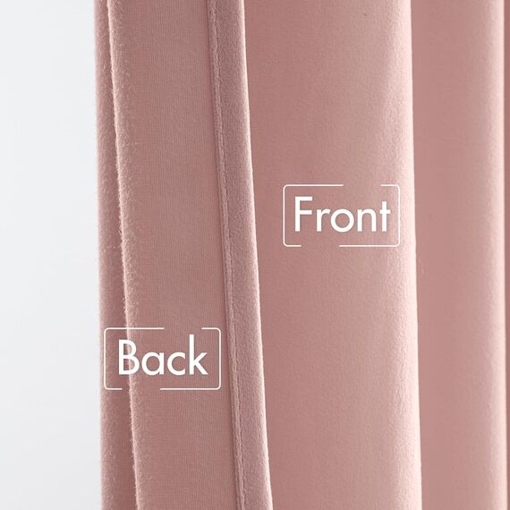 MIULEE Hellrosa Samtvorhang Ösen 2er Set 140X260, Blickdichte Vorhänge Samt für Deko Schlafzimmer Wohnzimmer, Sehr Weicher Vorhang Verdunkelung Velvet Curtains, Verdunkelnd Samt Gardinen Blickdicht