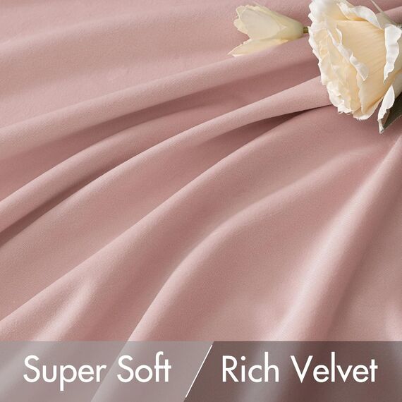 MIULEE Hellrosa Samtvorhang Ösen 2er Set 140X245, Blickdichte Vorhänge Samt für Deko Schlafzimmer Wohnzimmer, Sehr Weicher Vorhang Verdunkelung Velvet Curtains, Verdunkelnd Samt Gardinen Blickdicht