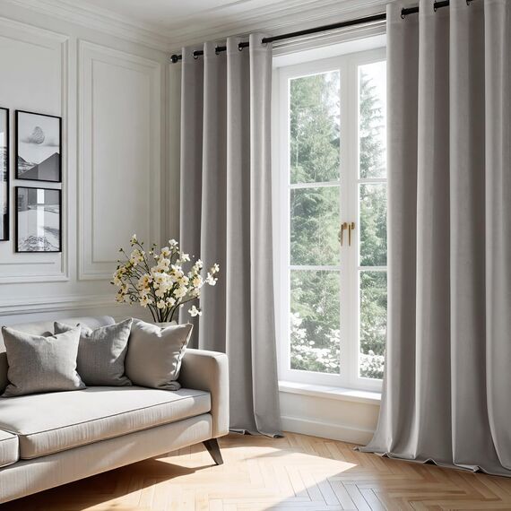 MIULEE Silbergrau Samtvorhang Ösen 2er Set 140X260, Blickdichte Vorhänge Samt für Deko Schlafzimmer Wohnzimmer, Sehr Weicher Vorhang Verdunkelung Velvet Curtains, Verdunkelnd Samt Gardinen Blickdicht