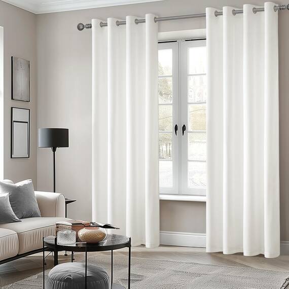 MIULEE Weiß Samtvorhang Ösen 2er Set 140X245, Blickdichte Vorhänge Samt für Schlafzimmer Wohnzimmer, Wunderschön Weich Vorhang Verdunkelung Velvet Curtains, Verdunkelnd Samt Gardinen Blickdicht
