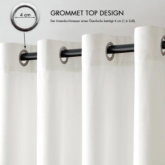 MIULEE Weiß Samtvorhang Ösen 2er Set 140X245, Blickdichte Vorhänge Samt für Schlafzimmer Wohnzimmer, Wunderschön Weich Vorhang Verdunkelung Velvet Curtains, Verdunkelnd Samt Gardinen Blickdicht