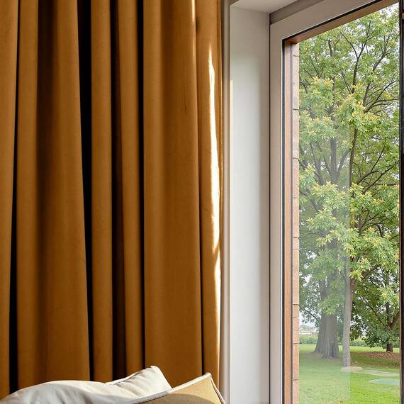 MIULEE Braun Gold Samtvorhang Ösen 2er Set 140X280, Blickdichte Vorhänge Samt für Schlafzimmer Wohnzimmer, Wunderschön Weich Vorhang Verdunkelung Velvet Curtains, Verdunkelnd Samt Gardinen Blickdicht