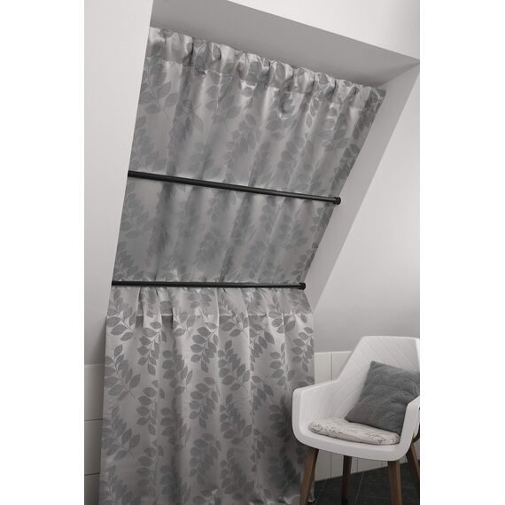 GARDINIA Spannstange, Metall-Stange, Ausziehbar, Gardinenstange ohne Bohren und Schrauben, Ø 23/26 mm, Länge 60-100 cm, Schwarz-matt