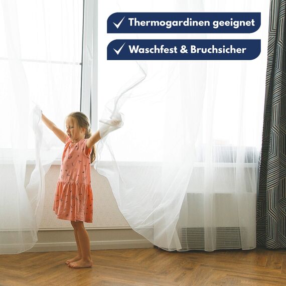NEUFELD® 120 Gardinengleiter für Innenlaufschienen (inkl. 6 Feststeller) | 7mm Faltengleiter für Gardinenschienen, Vorhangschienen | Gardinenrollen (Packung mit 2)