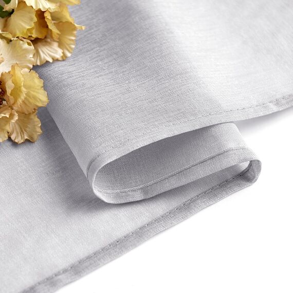 Woaboy Voile Gardinen Kurz Weiss Vorhänge Transparent Wohnzimmer mit Ösen Stores Gardinen Schlafzimmer Ösenvorhang Scheibengardine Schlaufengardinen Modern 2er Set 140x160 cm (B x H) Grau