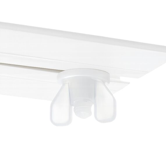 Gardinen Feststeller, 12 Stück, Transparent, Hartplastik, für min. 10 x 6 mm Laufkammern, Stopper für Schienensysteme mit Innenläufen, Zwischenfeststeller, Endstopfen, Endfeststeller Gardinenschiene