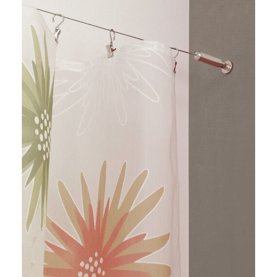 GARDINIA Race Seilspanngarnitur für die Wand- oder Nischenmontage, Länge: 5 m, Alle Befestigungsmaterialien inklusive, Metall/Silber-matt