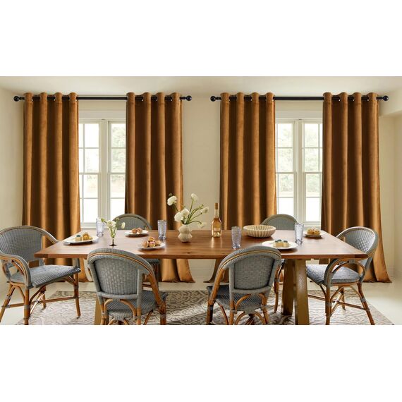 Woaboy Samtvorhänge Verdunkelungsvorhang Gardinen Samt mit Ösen Blickdicht für Wohnzimmer Blackout Curtains Thermovorhang Schalldämmend Schlafzimmer 2er Set 117x228cm (B x H) Braun