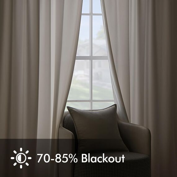 Woaboy Samtvorhänge Verdunkelungsvorhang Gardinen Samt mit Ösen Blickdicht für Wohnzimmer Blackout Curtains Thermovorhang Schalldämmend Schlafzimmer 2er Set 140x245cm (B x H) Weiß