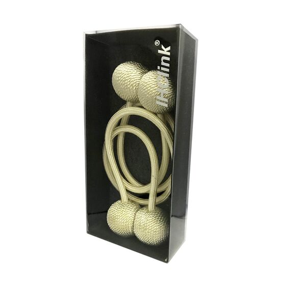 IHClink Magnetische Raffhalter zum Anklemmen von für Vorhänge, Krawatte Band Zuhause Büro Dekorative Vorhänge Weben Holdbacks Halter 2 Stück beige (EU patent 004522746-0001)