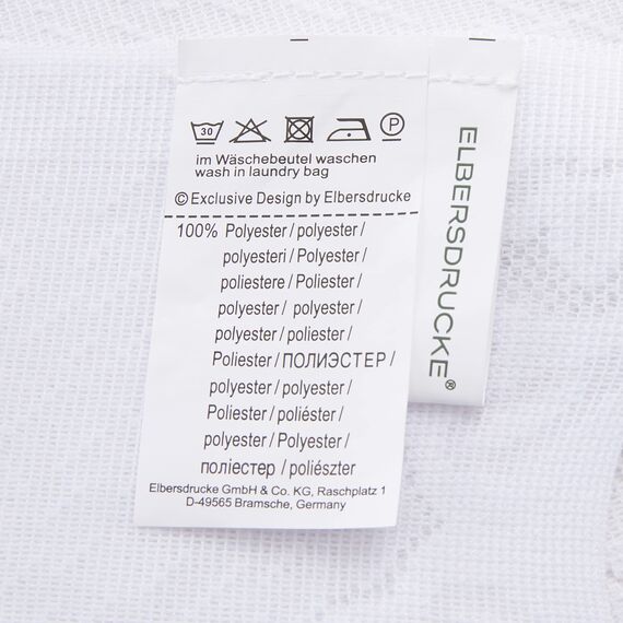 Elbersdrucke Bistrogardine 1129 weiß halbtransparent 60x160 cm Scheibengardine Kurzgardine für Wohnzimmer Schlafzimmer Flur 501239