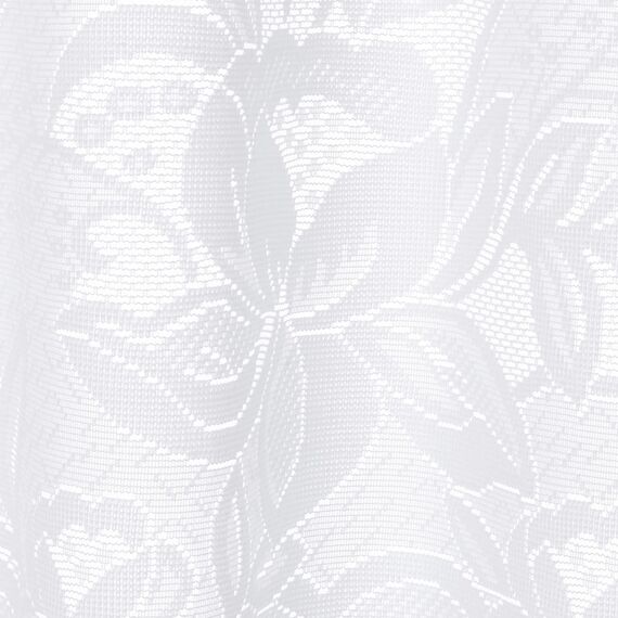 Elbersdrucke Bistrogardine 1129 weiß halbtransparent 60x160 cm Scheibengardine Kurzgardine für Wohnzimmer Schlafzimmer Flur 501239