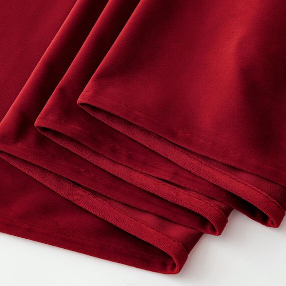 Woaboy Samtvorhänge Verdunkelungsvorhang Gardinen Samt mit Ösen Blickdicht für Wohnzimmer Blackout Curtains Thermovorhang Schalldämmend Schlafzimmer 2er Set 140x245cm (B x H) Rot