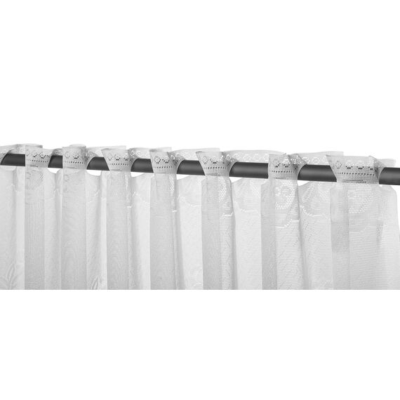 Elbersdrucke Bistrogardine 1129 weiß halbtransparent 60x160 cm Scheibengardine Kurzgardine für Wohnzimmer Schlafzimmer Flur 501239