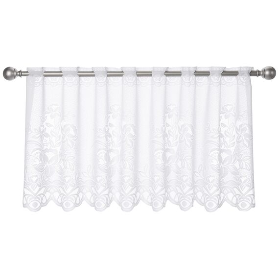 Elbersdrucke Bistrogardine 1129 weiß halbtransparent 60x160 cm Scheibengardine Kurzgardine für Wohnzimmer Schlafzimmer Flur 501239