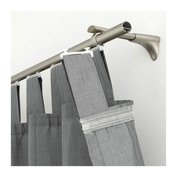 GARDINIA Schlaufengleiter, Für Gardinenschienen und Gardinenstangen mit Laufkanalbreite 10 mm, Kunststoff, Weiß, 10 Stück