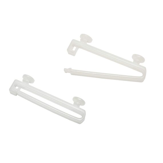 GARDINIA Schlaufengleiter, Für Gardinenschienen und Gardinenstangen mit Laufkanalbreite 10 mm, Kunststoff, Weiß, 10 Stück