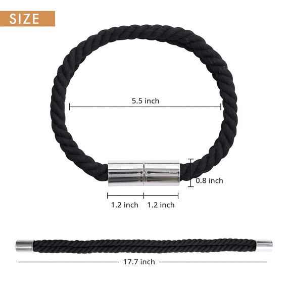Pretty Jolly 2 Stück starke magnetische Vorhang-Raffhalter, Boho-Dekoration, Vorhang-Raffhalter, natürliche Baumwolle, Raffhalter für dünne oder dicke Zuhause und Büro, Fenstervorhänge (schwarz)