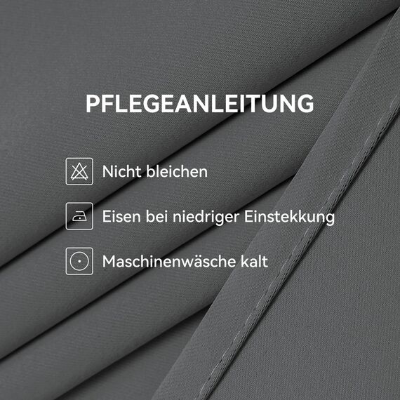 CUCRAF Verdunklungsvorhänge Thermovorhang Kälteschutz 2er Set H290 x B140cm Vorhänge mit Ösen Dunkelgrau Vorhang Blickdicht Weich und Langlebig Schallschutz Vorhang für Schlafzimmer Wohnzimmer