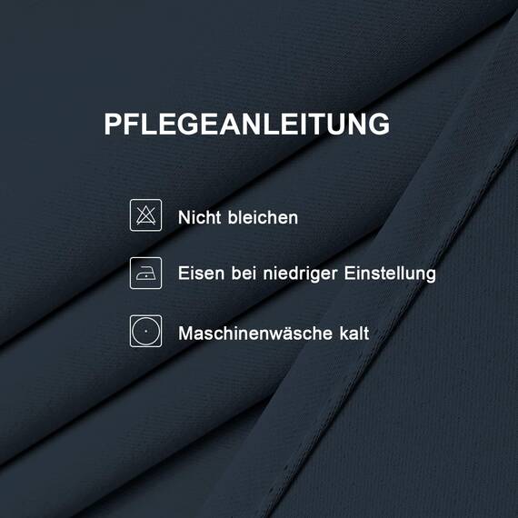 CUCRAF Verdunklungsvorhänge Thermovorhang Kälteschutz 2er Set H229 x B229cm Vorhänge mit Ösen Navy Blau Vorhang Blickdicht Weich und Langlebig Schallschutz Vorhang für Schlafzimmer Wohnzimmer