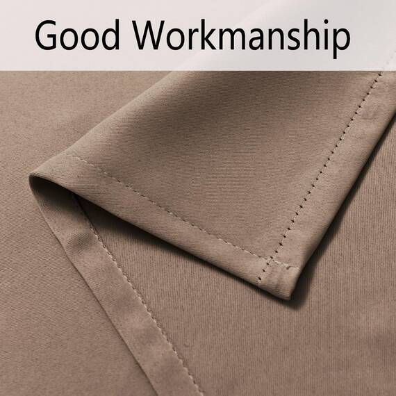 DWCN Vorhang Blickdicht Verdunkelungsgardinen mit Ösen 2 Stücke Vorhang Blickdicht Fensterdeko Thermogardine für Wohnzimmer Schlafzimmer, Khaki Cappuccino,260x140cm(HxB)