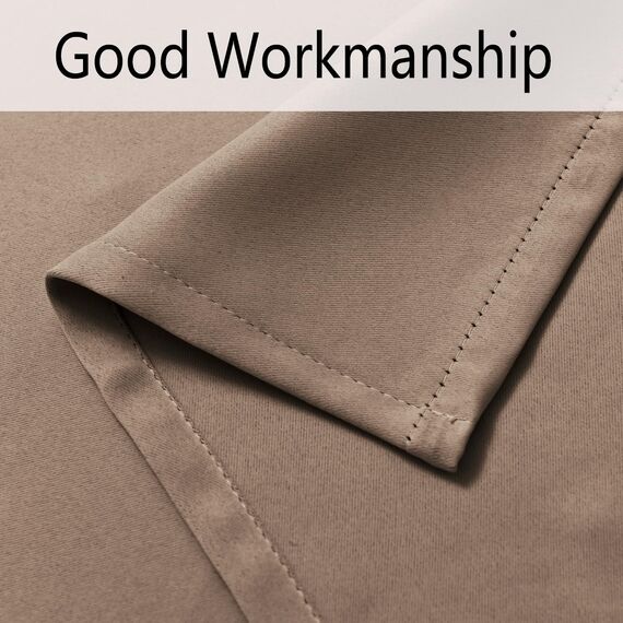 DWCN Vorhang Blickdicht Verdunkelungsgardinen mit Ösen 2 Stücke Vorhang Blickdicht Fensterdeko Thermogardine für Wohnzimmer Schlafzimmer, Khaki Cappuccino,225x140cm(HxB)