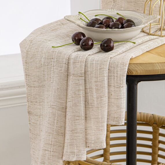 MIULEE Leinen Gardinen Vorhänge mit Kräuselband Weiss Gardine Vorhang Leinenoptik kräuselband Wohnzimmer Modern Voile Schienensystem Schlafzimmer 2er Set 140x300 cm Natur