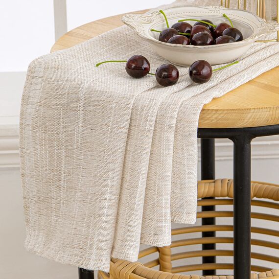 MIULEE Leinen Gardinen Vorhänge mit Kräuselband Gardine Vorhang Leinenoptik kräuselband Wohnzimmer Modern Voile Schienensystem Schlafzimmer 2er Set Weißer Reis 140x160 cm