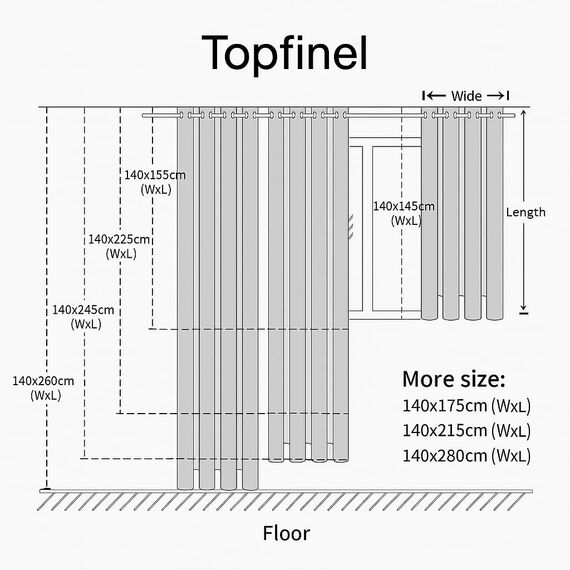 Topfinel Gardinen mit Ösen Voile Vorhang Halbtransparent Moderne Gardine Wohnzimmer Leinenoptik Vorhänge Kinderzimmer Gardinen Kurz Fenster 1er Set 240 x 300 cm (HxB) Dunkelgrau
