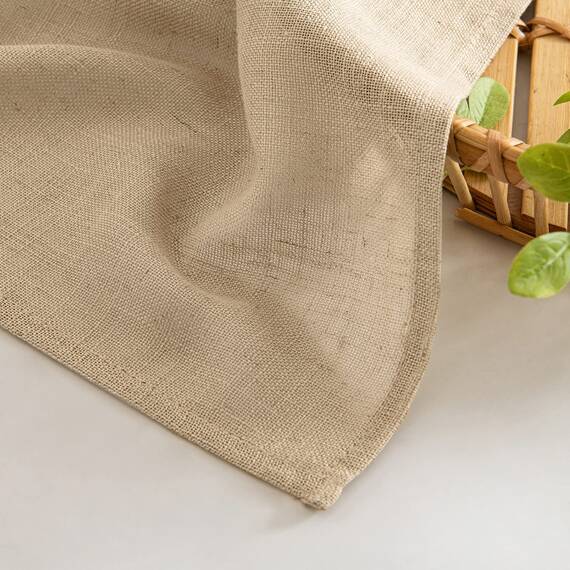 MIULEE Gardinen Vorhänge mit ösen Voile Vorhang kurz Modern Leinenoptik Halbtransparent Ösenvorhang für Wohnzimmer Kinderzimmer Raumteiler 2er Set Khaki 145x140 cm
