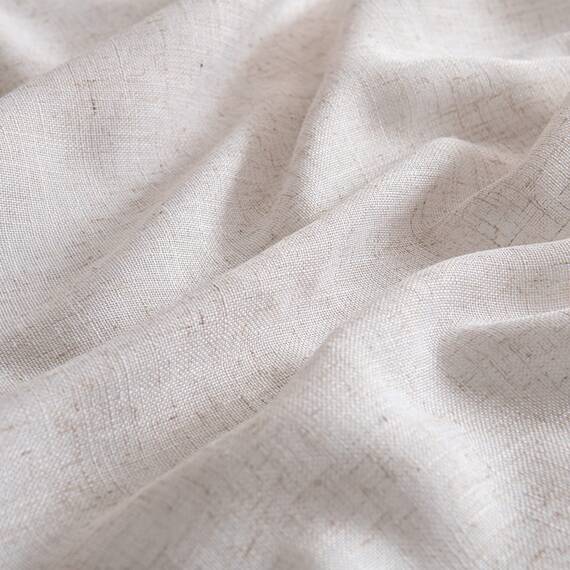 MIULEE Gardinen Vorhänge mit ösen Voile Vorhang kurz Modern Leinenoptik Halbtransparent Ösenvorhang für Wohnzimmer Kinderzimmer Raumteiler 2er Set Natural Linen Weiß 137x140 cm