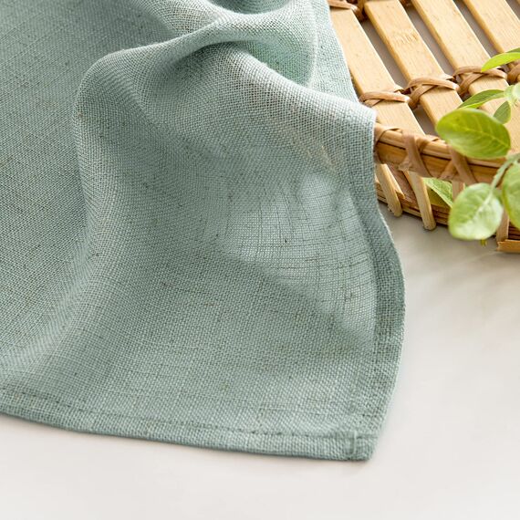 MIULEE Gardinen Vorhänge mit ösen Voile Vorhang kurz Modern Leinenoptik Halbtransparent Ösenvorhang für Wohnzimmer Kinderzimmer Raumteiler 2er Set Blau 215x140 cm