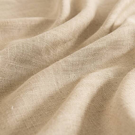 MIULEE Gardinen Vorhänge mit ösen Voile Vorhang kurz Modern Leinenoptik Halbtransparent Ösenvorhang für Wohnzimmer Kinderzimmer Raumteiler 2er Set Khaki 145x140 cm