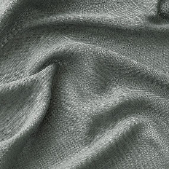 MIULEE Gardinen Vorhänge mit ösen Voile Vorhang kurz Modern Leinenoptik Halbtransparent Ösenvorhang für Wohnzimmer Kinderzimmer Raumteiler 2er Set Hellgrau 225x140 cm