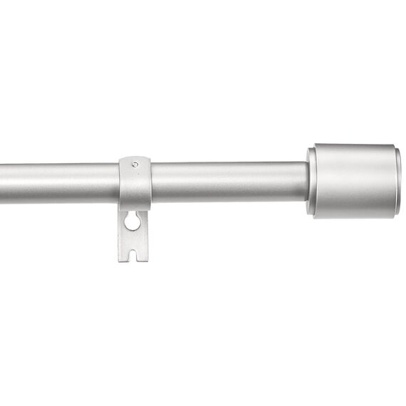 Amazon Basics Ausziehbare Gardinenstange mit Endkappen, 19 mm Durchmesser, 183 bis 366 cm, Nickel