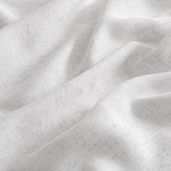 MIULEE Gardinen Vorhänge mit ösen Voile Vorhang kurz Modern Leinenoptik Halbtransparent Ösenvorhang für Wohnzimmer Kinderzimmer Raumteiler 2er Set Linen Weiß 245x140 cm