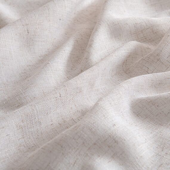 MIULEE Gardinen Vorhänge mit ösen Voile Vorhang kurz Modern Leinenoptik Halbtransparent Ösenvorhang für Wohnzimmer Kinderzimmer Raumteiler 2er Set Natural Linen Weiß 270x140 cm