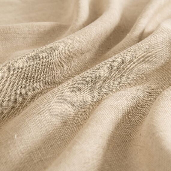 MIULEE Gardinen Vorhänge mit ösen Voile Vorhang kurz Modern Leinenoptik Halbtransparent Ösenvorhang für Wohnzimmer Kinderzimmer Raumteiler 2er Set Khaki 245x140 cm