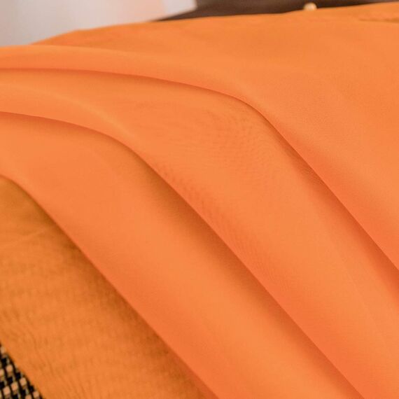 MIULEE 2er Set Voile Vorhang mit Ösen Optik Gardine aus Voile Polyester Ösenschal Transparent Wohnzimmer Fensterschal für Schlafzimmer Babyroom 145 x 140cm (H x B), Grommet Top Orange