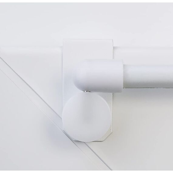 dekondo 2X Fensterhaken/Dekohaken für Gardinenstangen/Vitragenstangen/Scheibengardinen (sowohl seitlich als auch Oben zu befestigen) (10-15mm Fensterdicke, Weiß)
