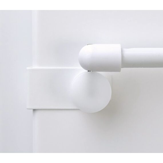dekondo 2X Fensterhaken/Dekohaken für Gardinenstangen/Vitragenstangen/Scheibengardinen (sowohl seitlich als auch Oben zu befestigen) (10-15mm Fensterdicke, Weiß)