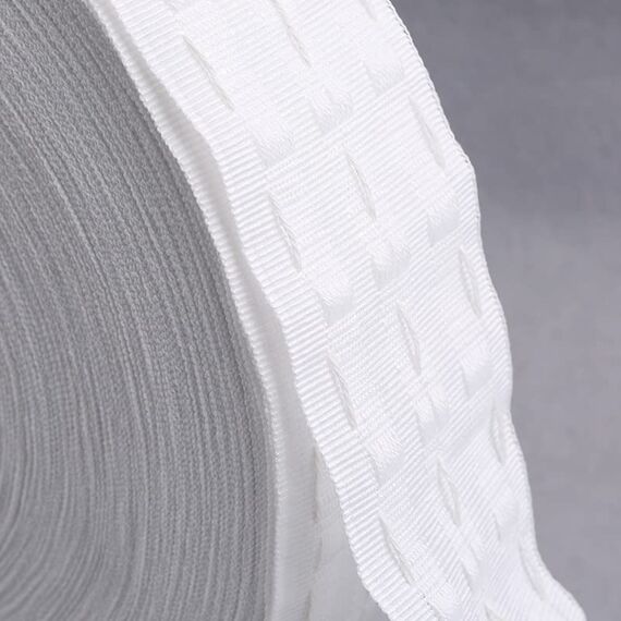 Hoonng Gardinenband Kräuselband, Vorhangband zum Aufnähen, Faltenband für Gardinen, 75 mm Breit Karte a 5M