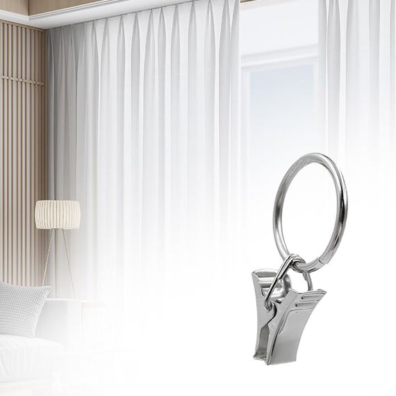 UMCHU 50 Stück Kreis Vorhangklammern,Vorhangring-Clips,Klammern für Rollvorhänge,für Fenstergardinen,für alle Arten von Gardinen