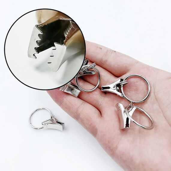 UMCHU 50 Stück Kreis Vorhangklammern,Vorhangring-Clips,Klammern für Rollvorhänge,für Fenstergardinen,für alle Arten von Gardinen
